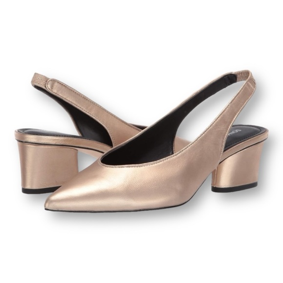 Donald J Pliner Gema slingback Pump gold bronze 6.5 - Picture 1 of 7